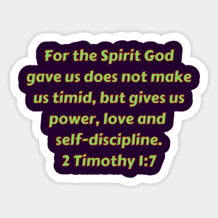 Bible Verse 2 Timothy 1:7 Sticker